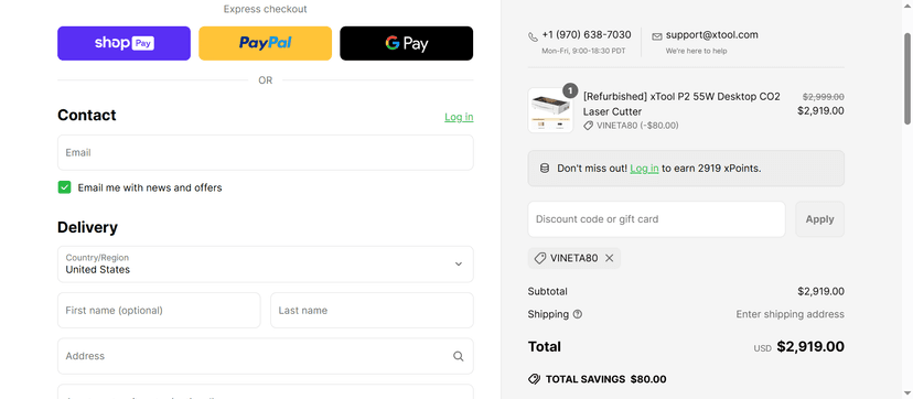 First Order Discount - 10% Off at xTool